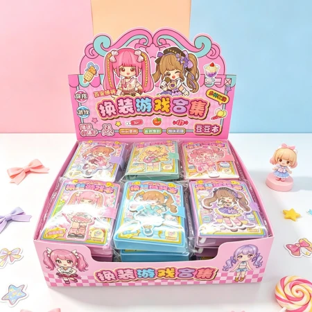 Cartoon pocket dress-up sticker book, children's cartoon dress-up Bean book, mini portable pocket book, no need for cutting gifts Cartoon pocket dress-up sticker book, children's cartoon dress-up Bean book, mini portable pocket book, no need for cutting gifts